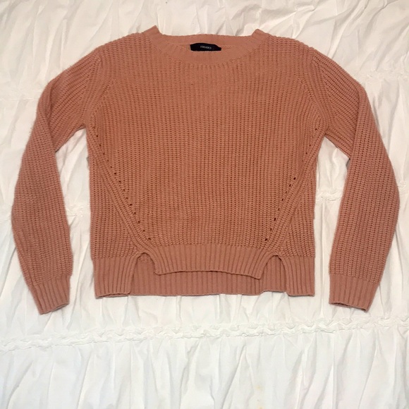 Forever 21 blush pink crop sweater - Picture 1 of 6
